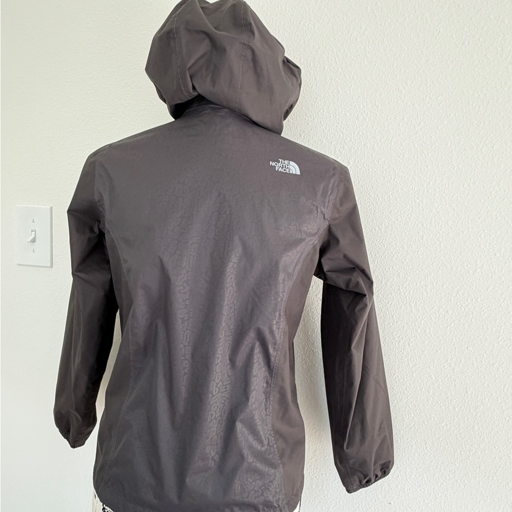 The North Face Antora Dryvent Hooded Jacket Gray/Pink kids Sz 10/12 Waterproof - Picture 10 of 13